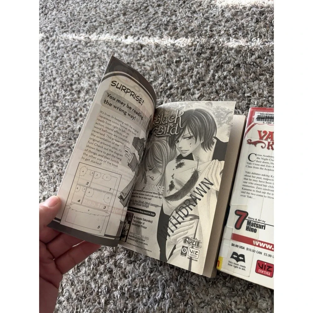 Vampire Knight Manga Lot - Volumes 11, 9, 7, 3, 1 Paperback Book By Matsuri Hino